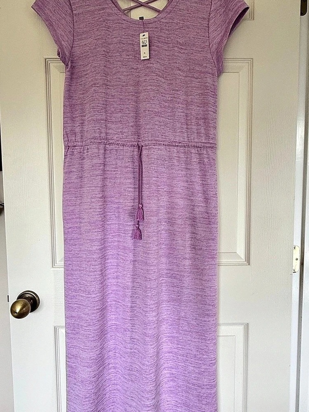 Talbots Purple Maxi Dress Size XL NWT